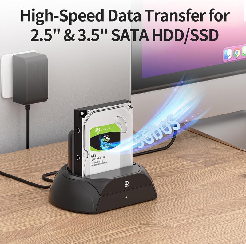 xiaobi Hard Drive Docking Station, Pcie NVMe Adapter with Cooling Fan Superior Cooling Efficiency, External Hard Drive Reader Compatible with M.2 NVMe/SATA SSD & 2.5" and 3.5" SATA HDD SSD - Image 5